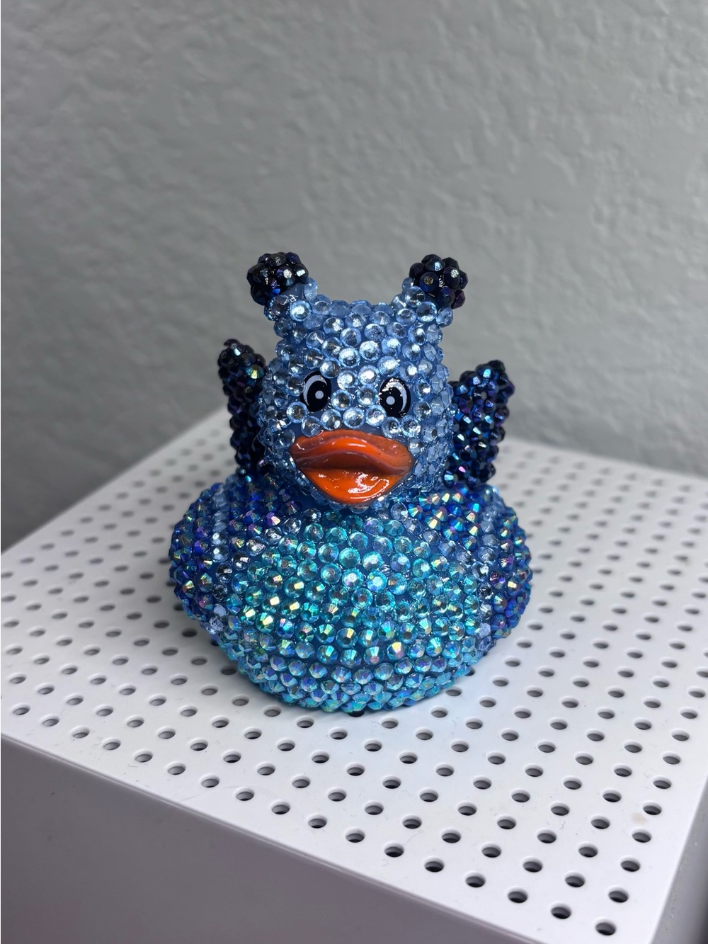 Handmade Blue Rhinestone Duck - Winged - Jeep Club - Ducking